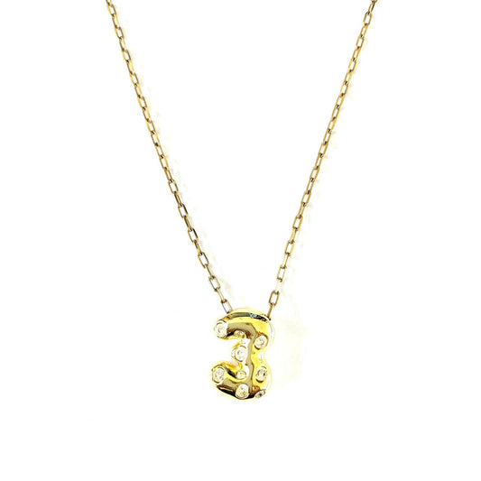 Bubble Number Necklace