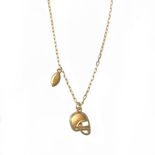 Gold Football Necklace
